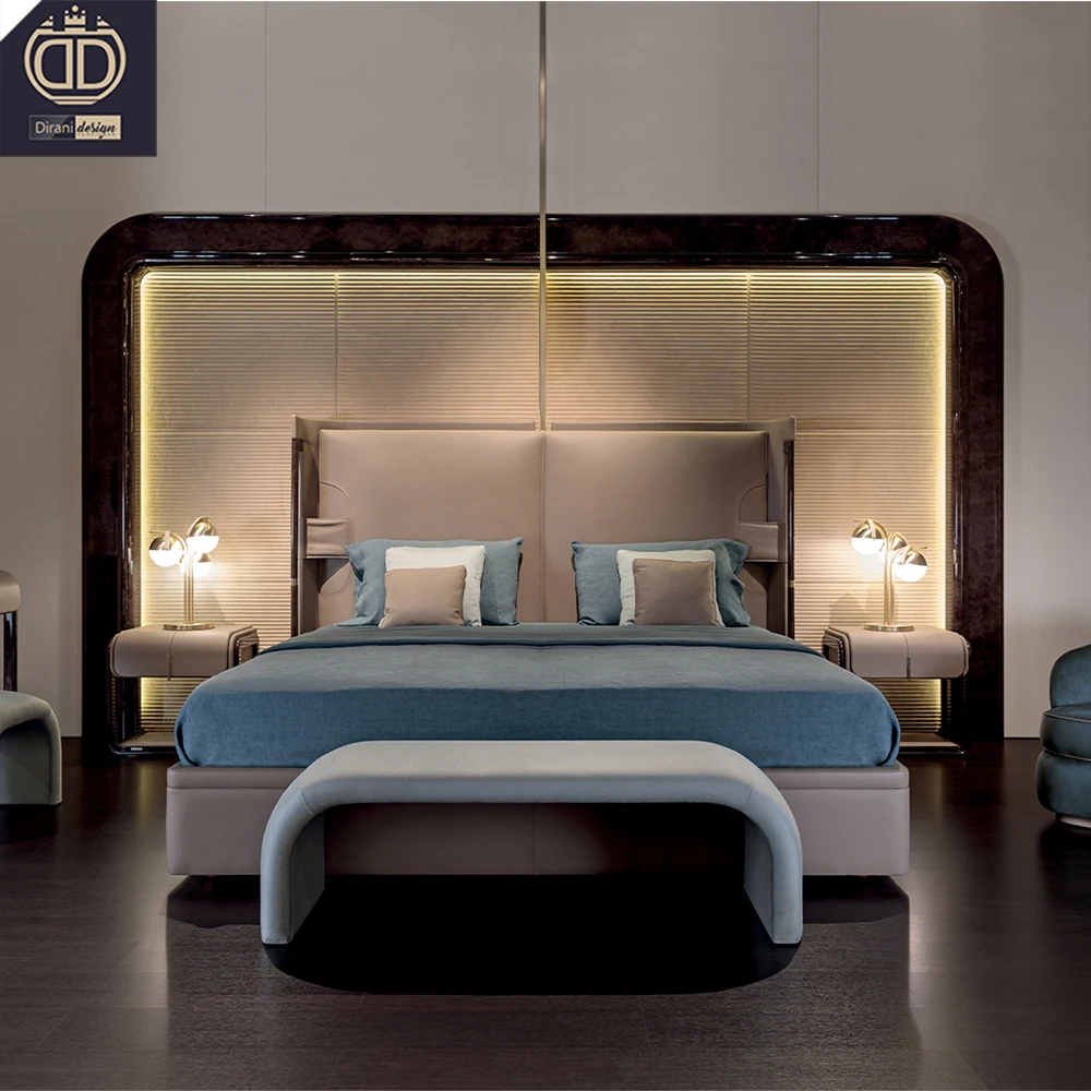 high end bedroomset bad room set modern furniture leather luxury king size bedroom sets