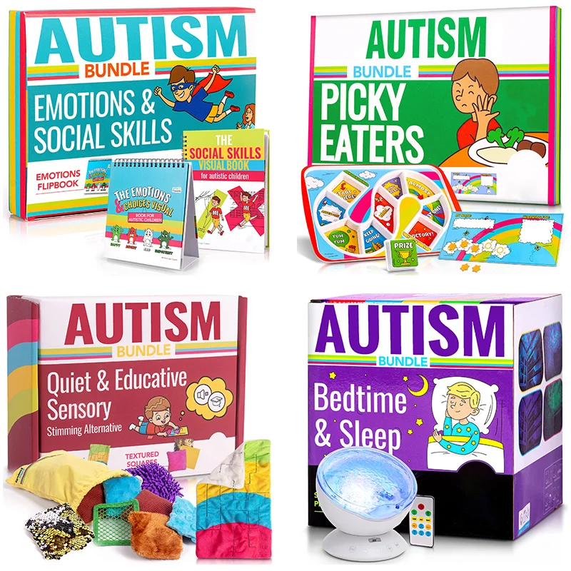 Fidget Toy Set Anxiety Relief Stress Reliever Push Pops 3D Pin Silicone Sensory Oral Motor Kits For Autism