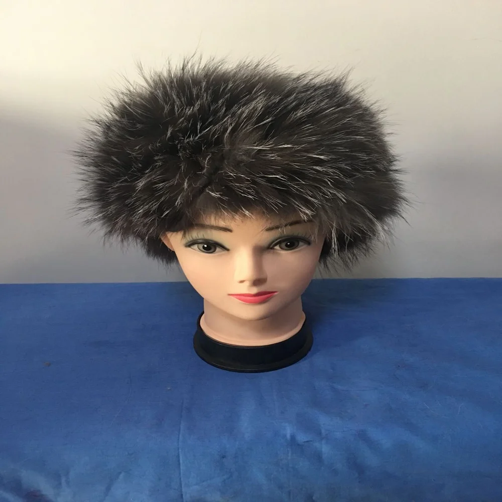 Real Fox Fur Neck Warmer/Stretch Headband For Women Head Scarf For Winter Outdoor Headband Neck Warmer
