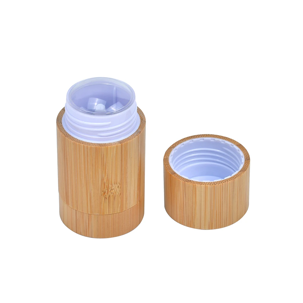 Round Twist up Salve Bamboo Deodorant Tube 15ml 30ml 50ml 75g Empty Plastic Stick Container