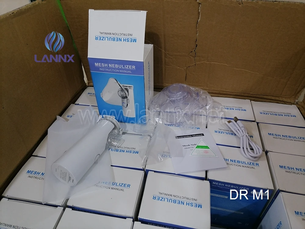 LANNX DR M1 бытовые медицинские устройства портативный сетчатый небулайзер ультразвуковой комплект перезаряжаемый Ингалятор