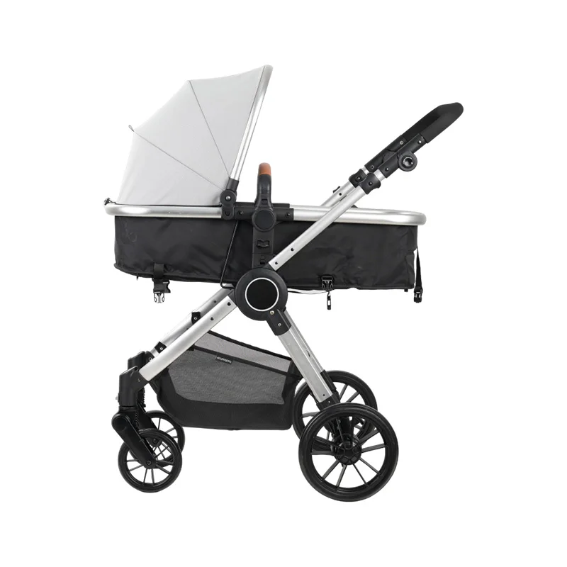 European Luxury Pram Bb Stroller 3 in 1 High Landscape Folding Double Two Baskets Baby Carriage Can Sit and Lie