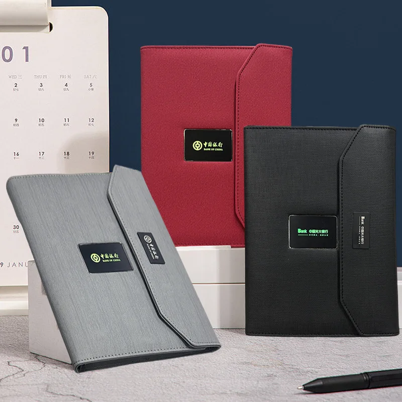 Factory Customized Diary Notebook With Power Bank And Usb Flash Drive Business High quality Electronic Notebook Smart Notebook