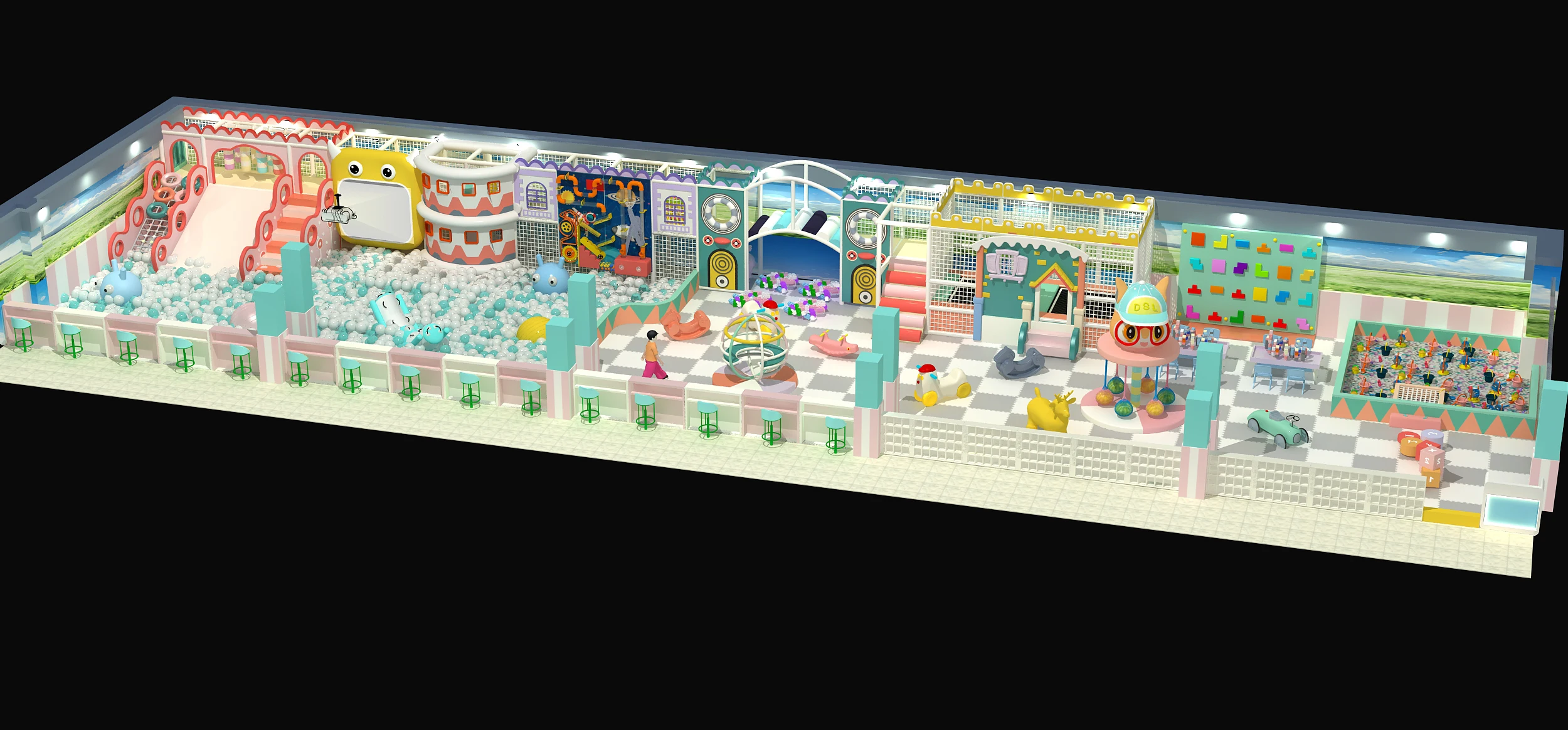 2024 Large Maze Playland Soft Adventure Kids Play Center Children Indoor Playground For Fun For Shopping Mall