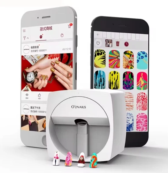 CE.FCC Approved O2NAILS Professional Mobile Nail Printer V11 Target for Salon Use