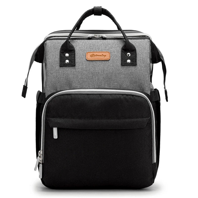 Stroller Hook Diaper Bag Backpack Portable Foldable Baby Bed Travel Baby Bags  with Changing Station with Bassinet Mat