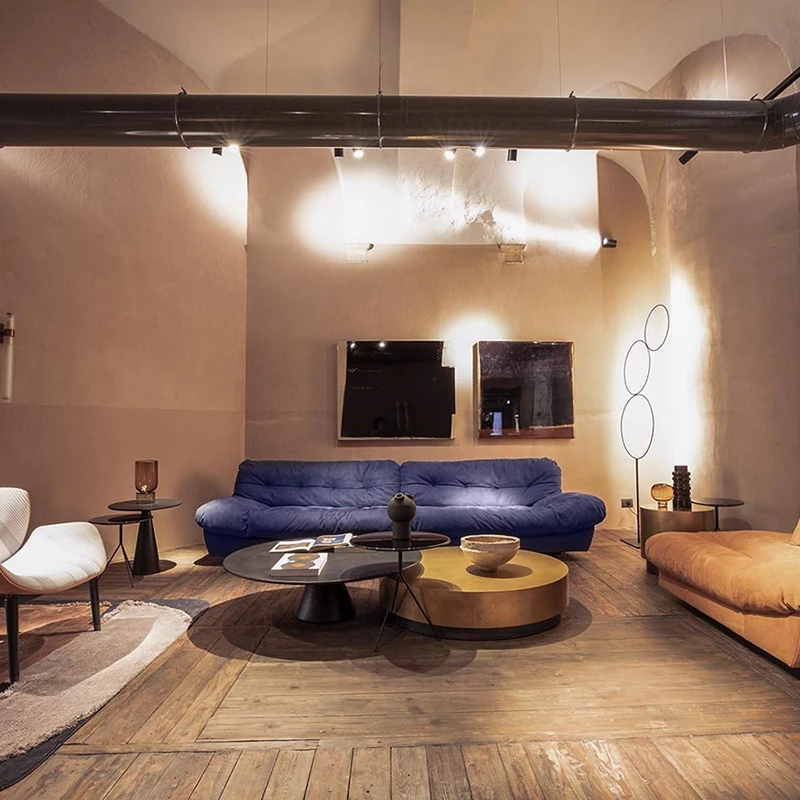 Cloud sofa Leather upholstery small apartment sofa Fabric sofa