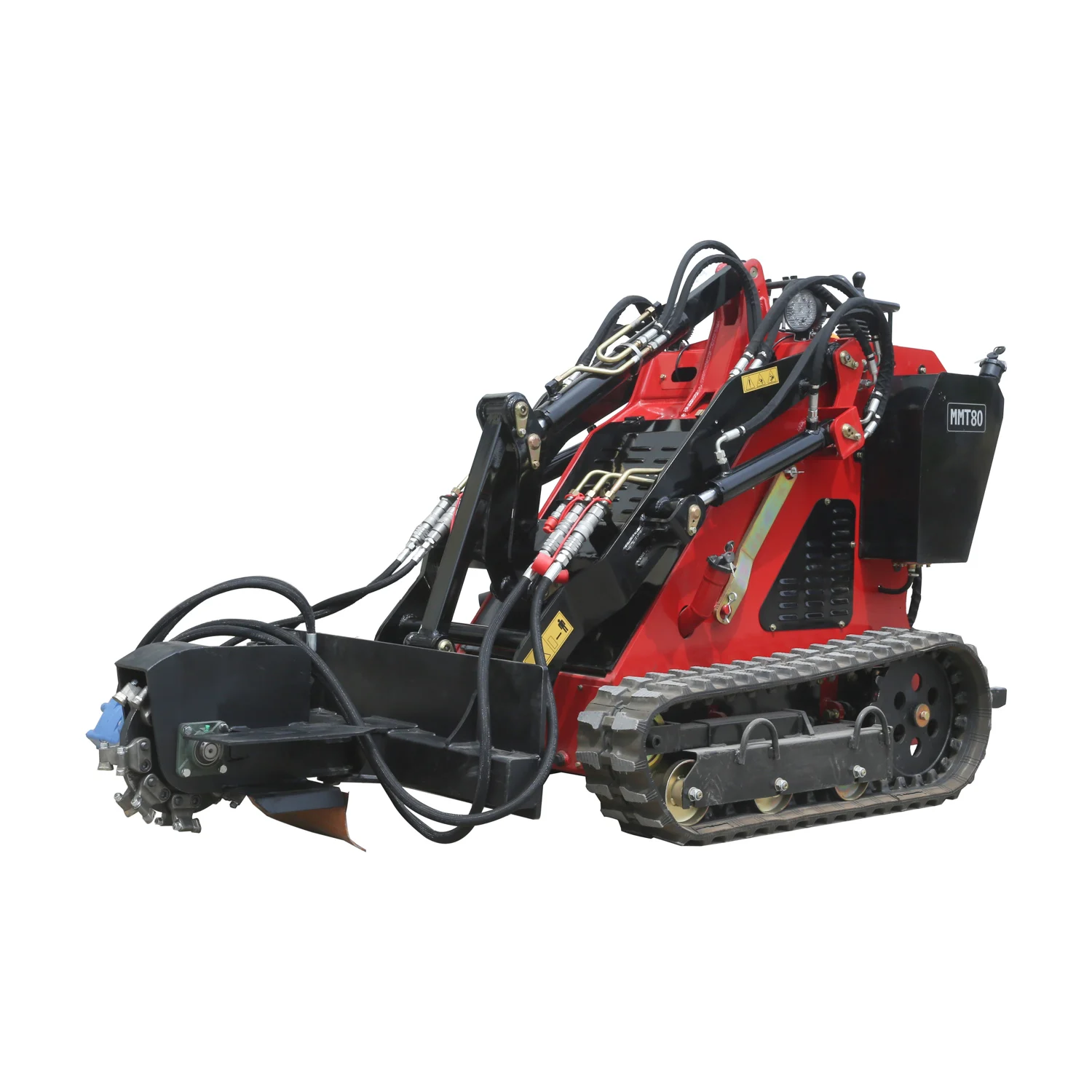Compact skid steer loader MMT80 mini front end tracked backhoe loader
