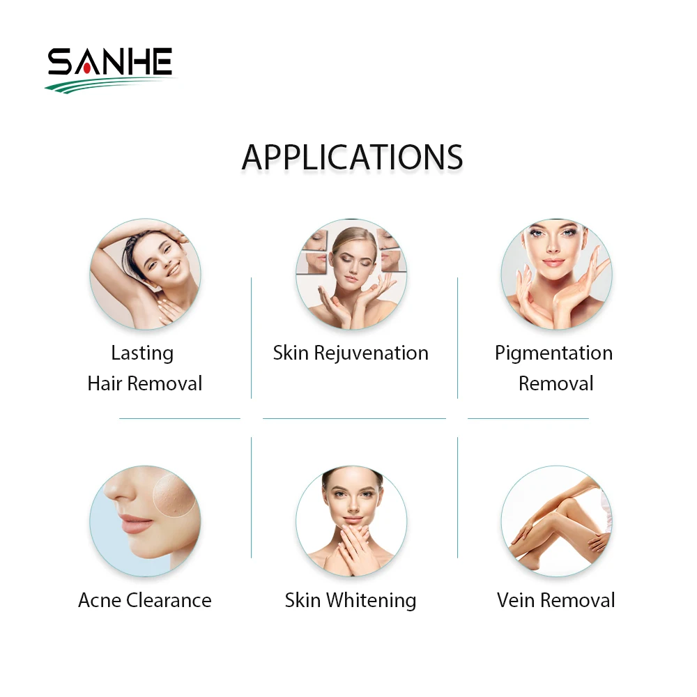 SANHE New Product IPL 3 In 1 Diode Laser Ipl Laser Hair Removal Laser Machine For Skin Rejuvenation