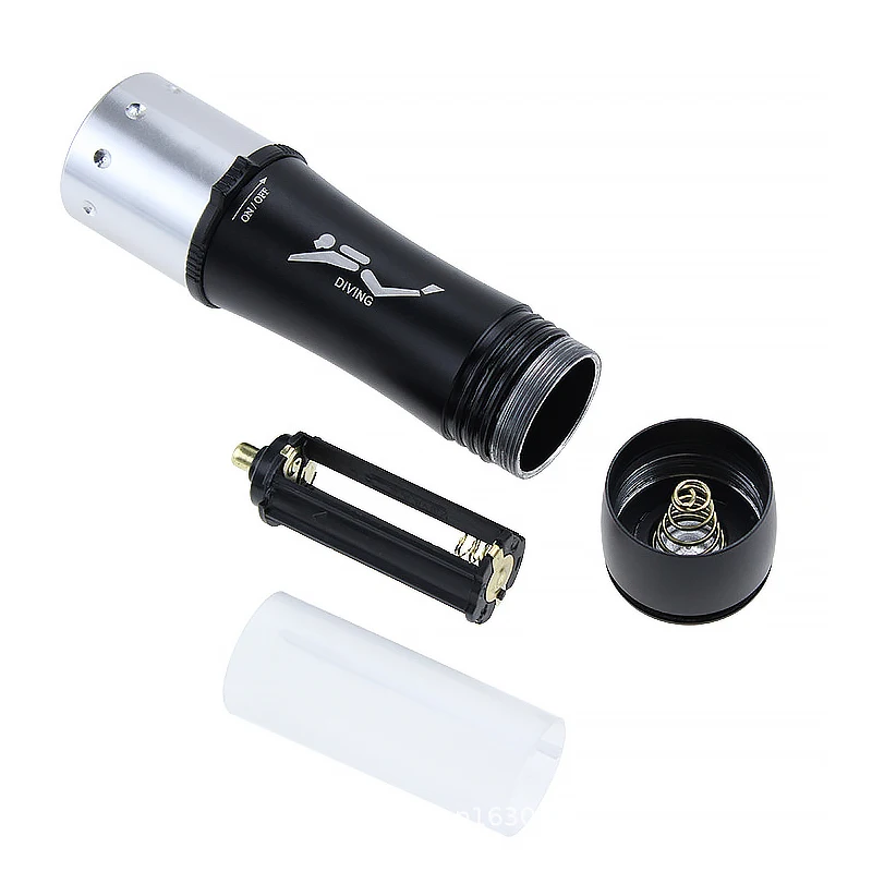 Powerful IPX8 Waterproof Aluminum Alloy Submersible Flashlight for Diving