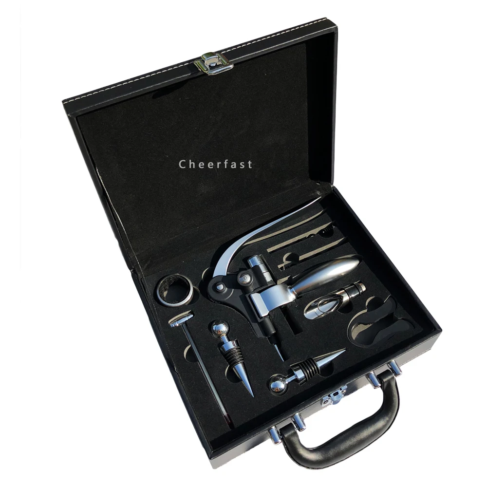 Cheerfast 9pcs premium rabbit bottle opener wine accessory set and 9 pieces wine tool accessories set