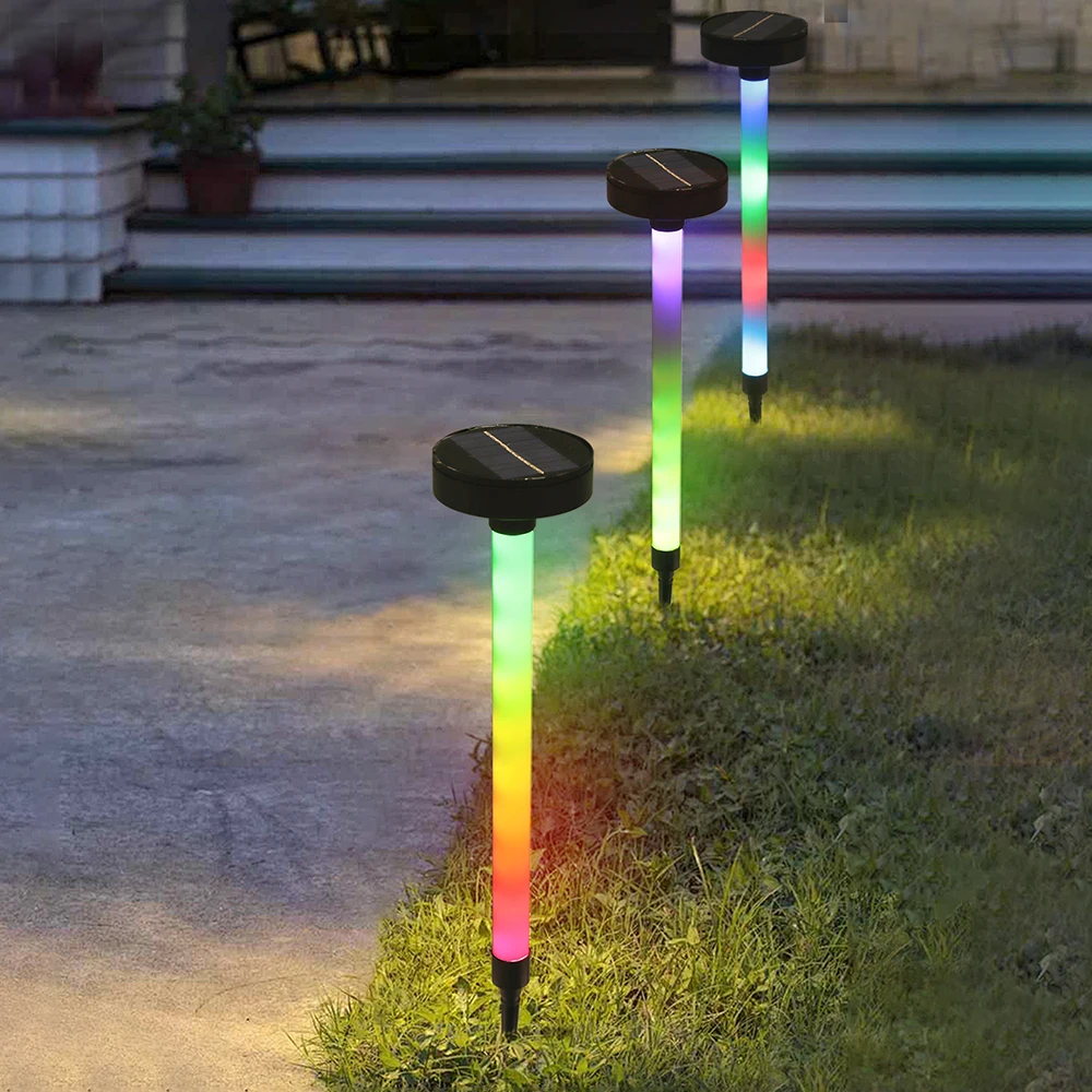 Новый RGB меняющий цвет Солнечный свет уличный водонепроницаемый ночной садовый дорожный дорожка Ландшафтный газон