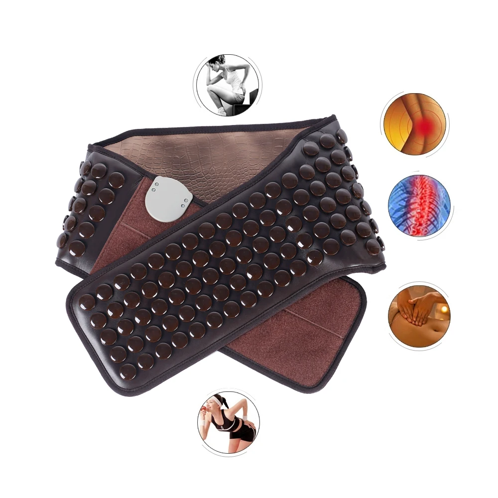 Tourmaline Customized health care natural hot warm female Menstrual cramp Pain Relief infrared heat therapy massage waist  belt