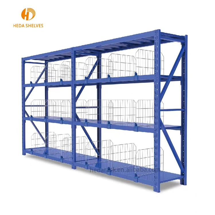 Material handling steel galvanized clip-on welded zinc hanging metal wire mesh shelf dividers for wire decking
