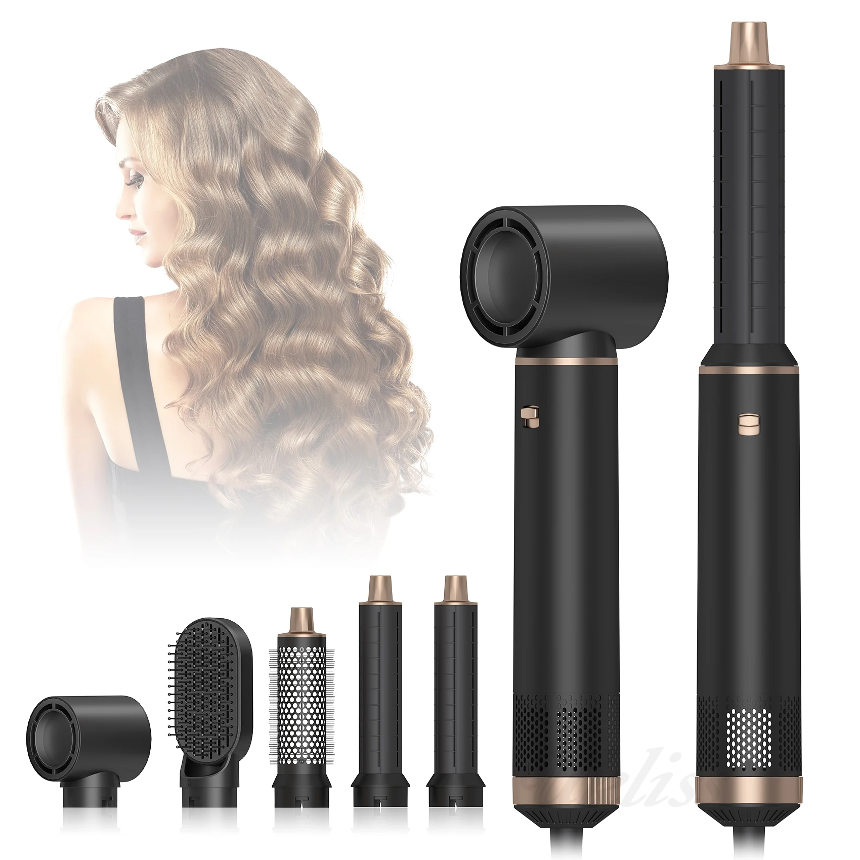 Professional BLDC Hair Dryer Hot Air Brush Styler 1200W Hair Straightener Brush Hot Air Brush For Home Use