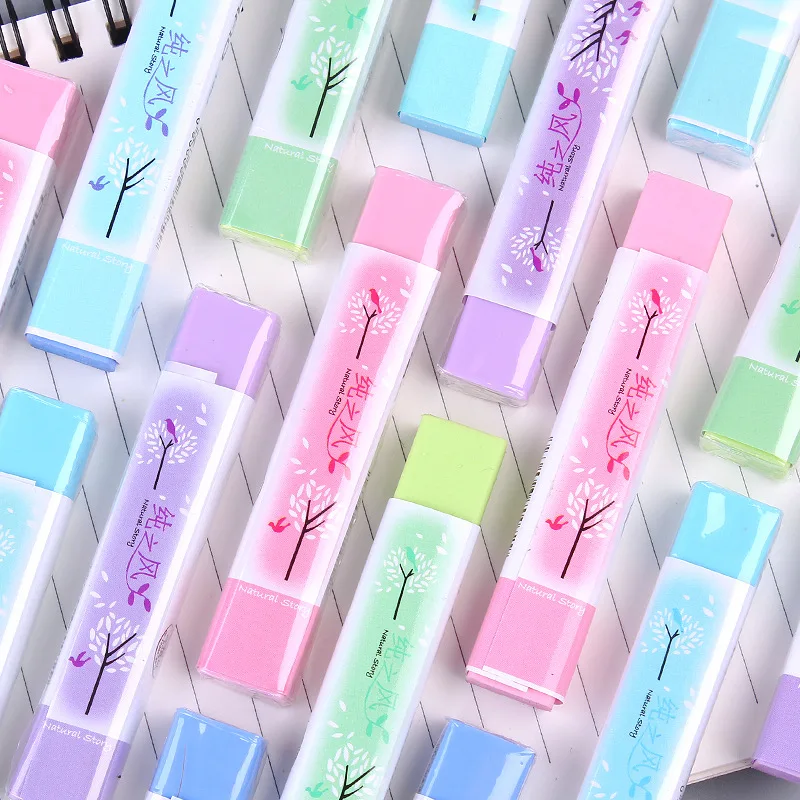 Новый простой и свежий ластик креативный настраиваемый студенческий канцелярский резиновый карандаш ластик