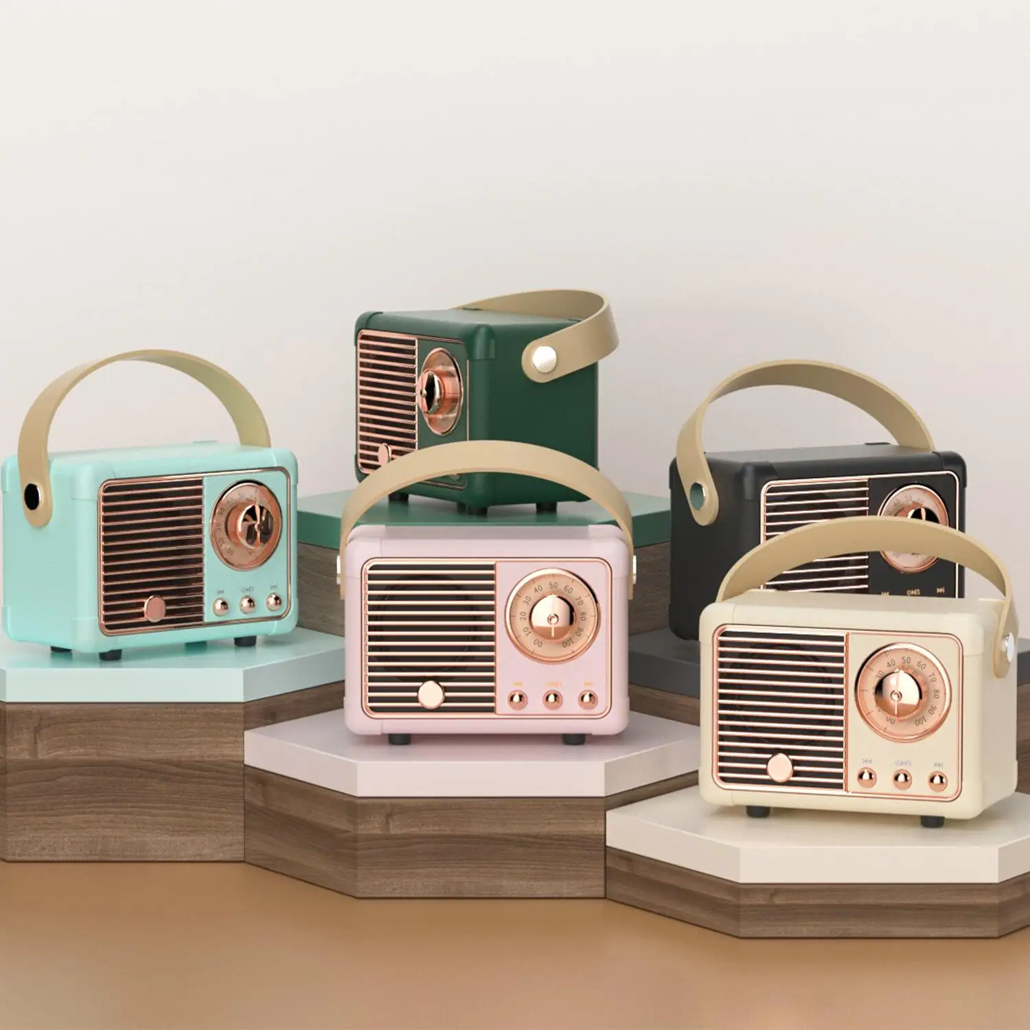 New Arrival Wireless Retro Mini Speakers Portable Wireless Vintage Speaker