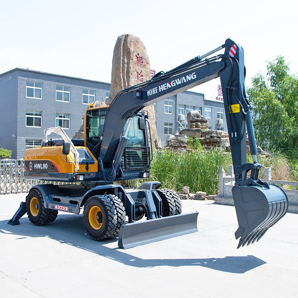 7tons 8tons 9tons wheeled mini excavator high quality wheeled excavator with bucket excavator for sale