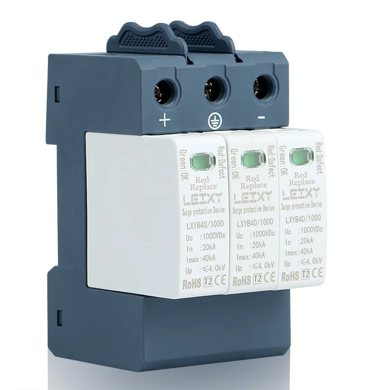 SPD 40KA 60KA 80KA 600V 1000V 3P dc surge protector usb wall charger surge protector surge protector 220v