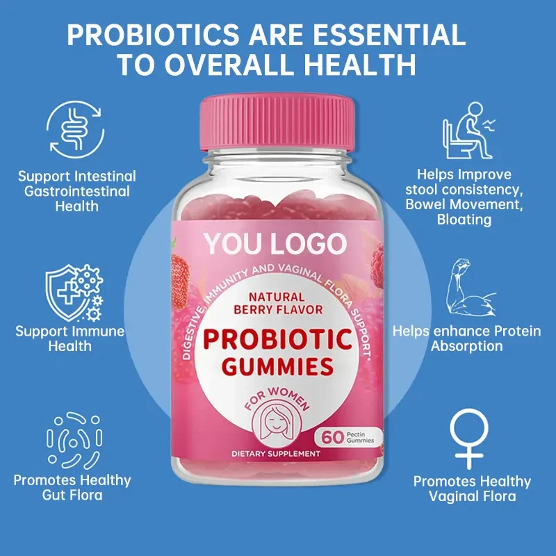 Super Natural Berry Flavor Probiotic Gummies For Women Digestive Immunity Support Probiotic Gummies