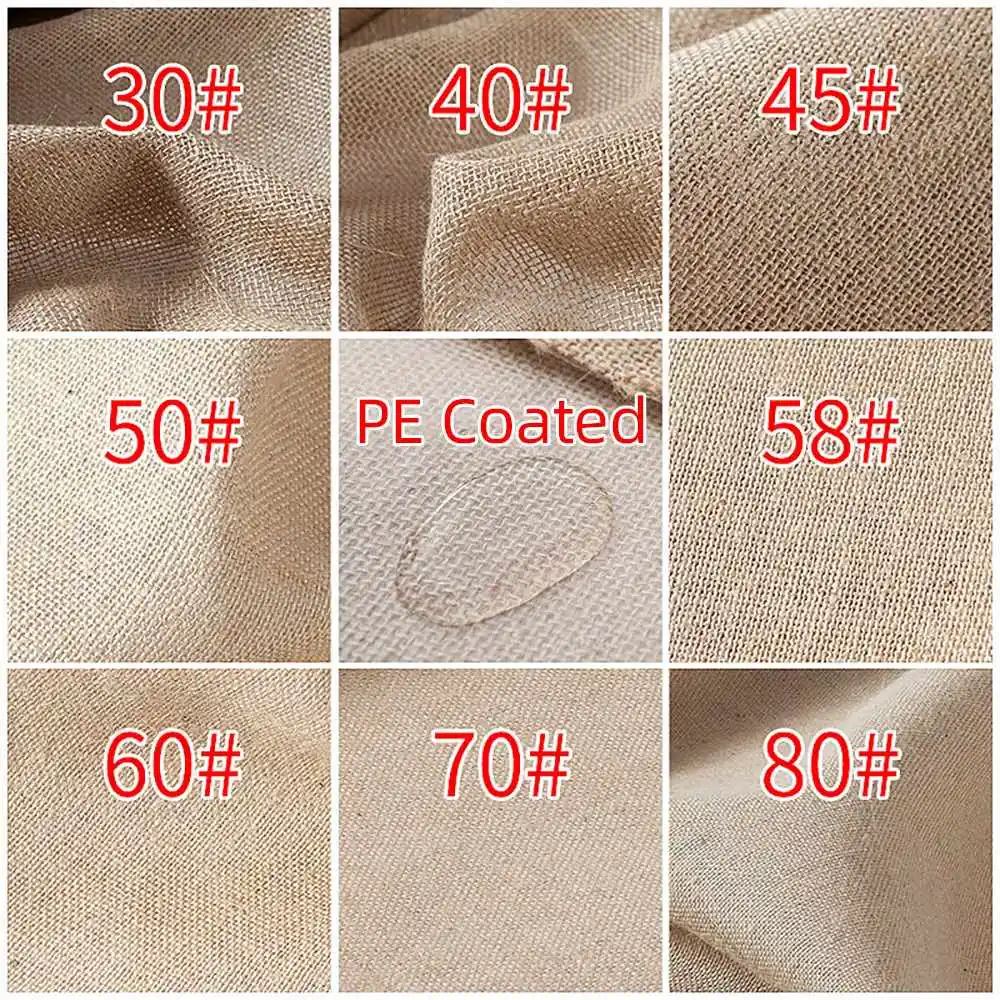 Qingyun China Factory Laminated Jute Mesh Roll Burlap Fabric Tela Yute Material Jute