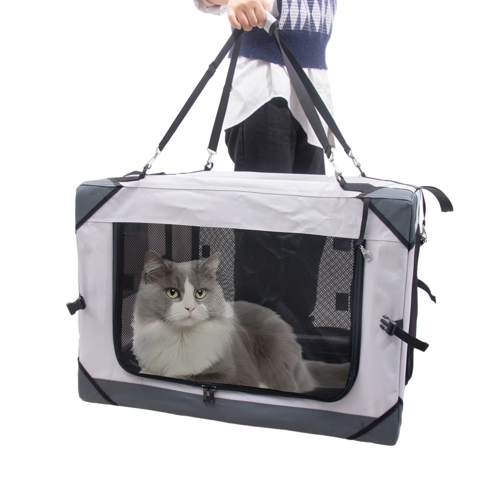 Custom Auto Safe Achterbank Huisdier Tas Opvouwbare Hond Box Draagbare Huisdier Reiskooi Huisdier Auto Zachte Krat