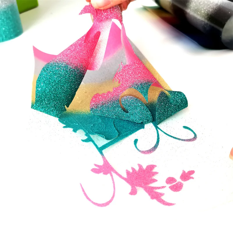 SIANMAY glitter htv Low MOQ custom heat transfers vinyl  cricut sheets for t-shirts