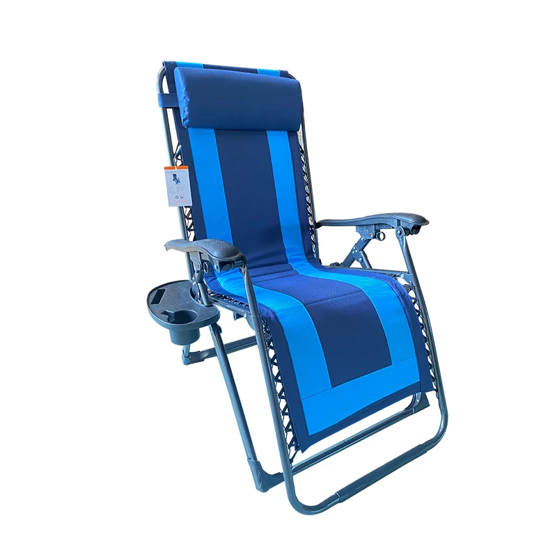 Modern Small-Space Occupying Good Water-Resistant Outdoor Padded Reclining Beach Chair Folding Lounge