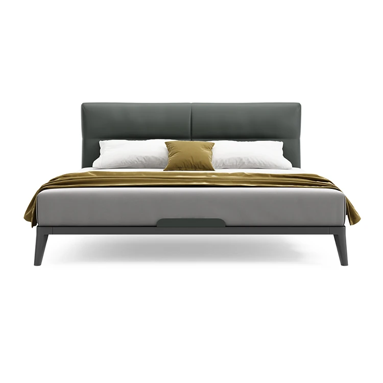 
Italian Design King Size Leather Bed Set 