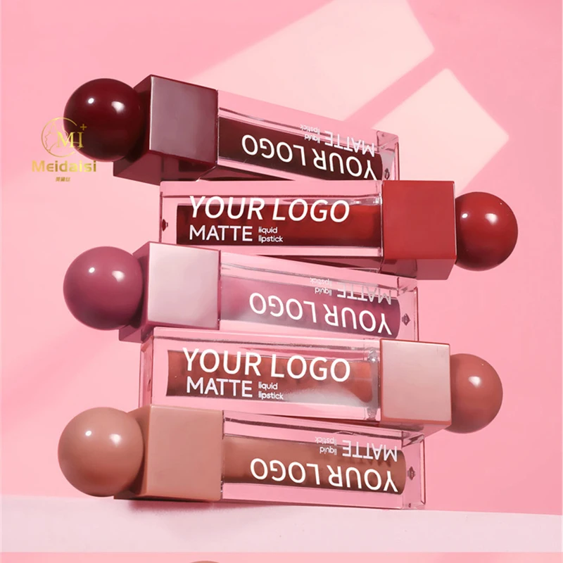 Unique Design Cute Vegan Makeup Lip gloss Not Stick Cup Lip Glaze Makeup Waterproof Liquid Lipstick Kit Lipgloss Lip Glaze