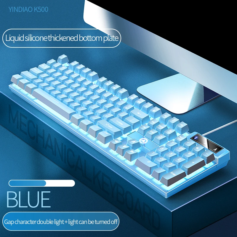 Новая Водонепроницаемая игровая клавиатура карамельных цветов с RGB-подсветкой компьютерная Механическая для игр Windows Mac