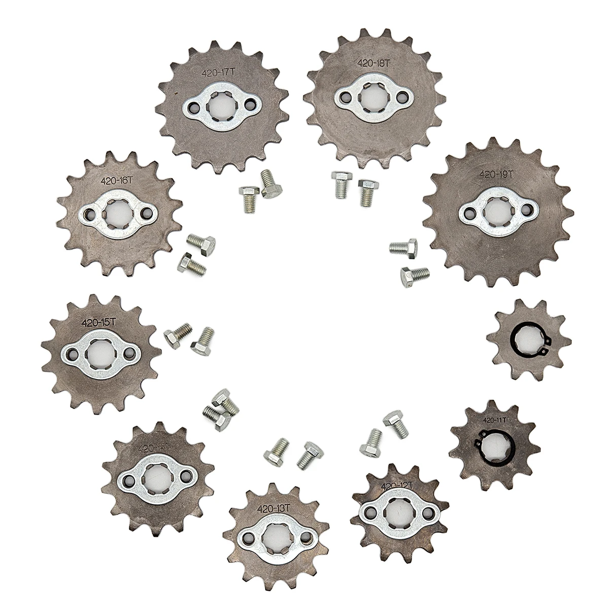 420 420H Chain 17mm 10 -19 Teeth Front Engine Sprockets For Taotao Kayo BSE Xmotos Apollo SSR 110 125cc Dirt Pit Bike ATV Quad