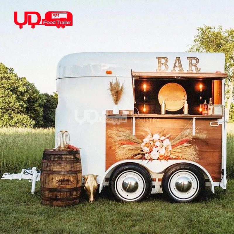 UrDream Small Buffet Bakery Shop Street Food Cart Trailer With American Standard Mobile Food Dining Car Mobile Bar Trailers