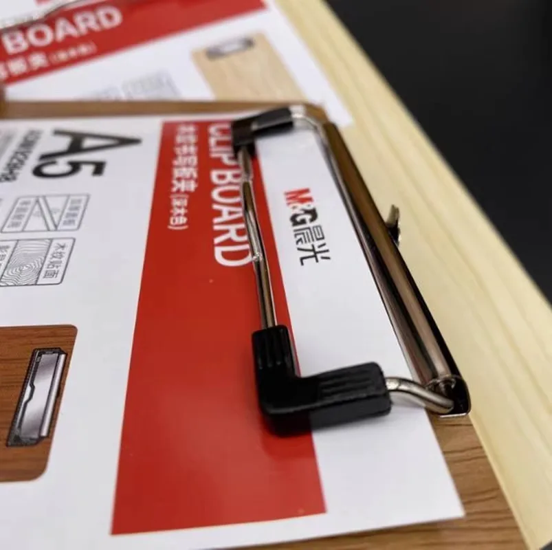 M&G Woodgrain A4/A5 Clipboards Thickened Panel Writing Board for Office Use Document Clipboard