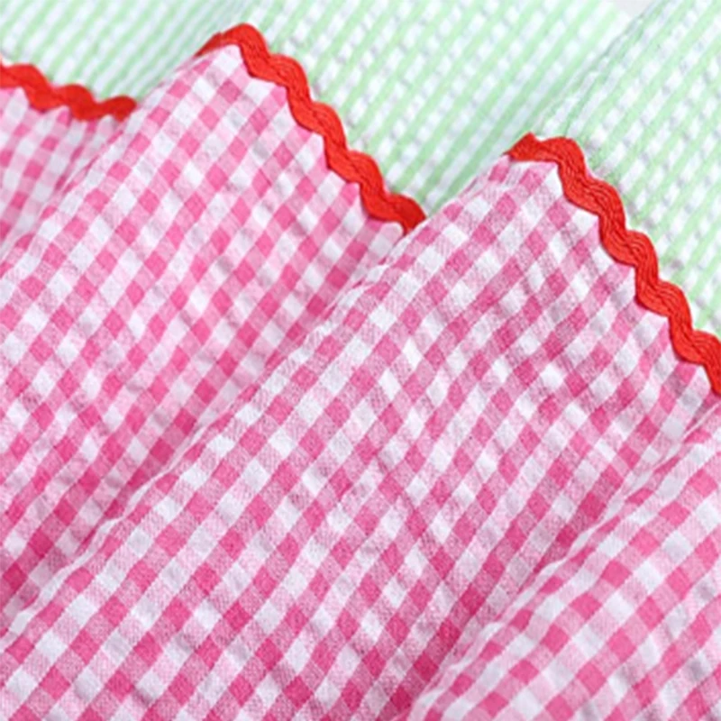 Cute Fruit Printed Baby Beach Dresses Wholesale Fashion Monogrammed Customized Summer Beach Watermelon Printed Baby Dresses