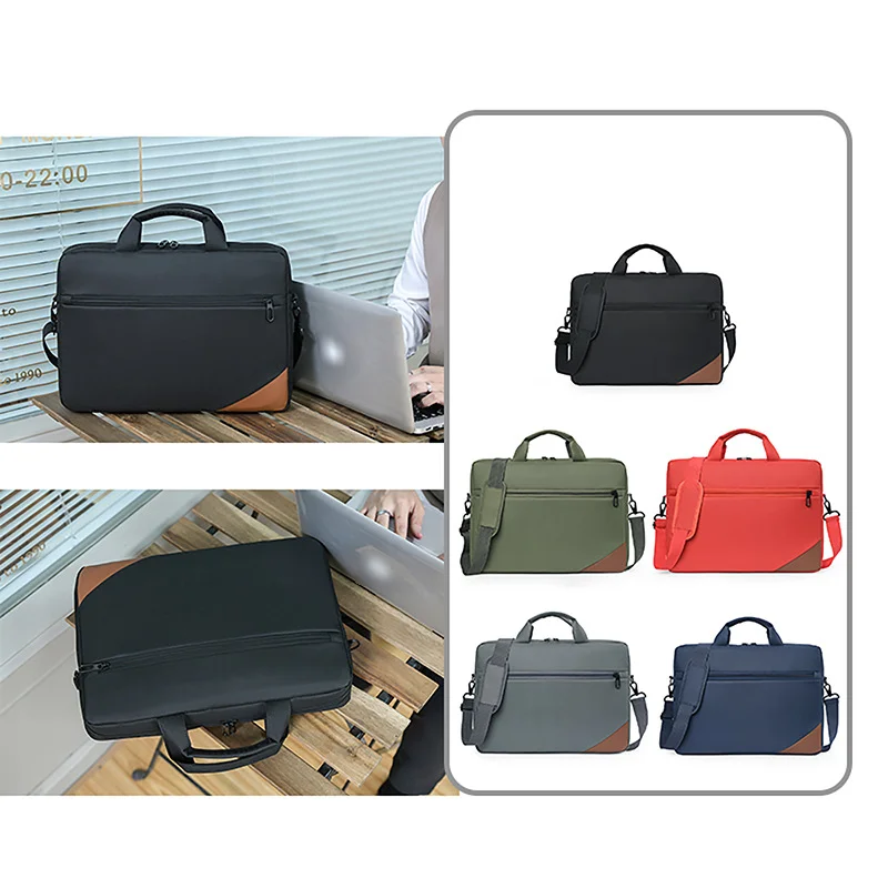 Custom LOGO Wholesale Cheap 15.6 Inch Large Capacity Durable Waterproof Strong Zipper Messenger Laptop Bag
