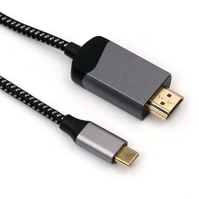 USB C to HDMI Cable 4K 6FT Braided Type-C to HDMI Cord Thunderbolt 3/4 Compatible for MacBook Pro/Air, iMac, iPad Pro, Galaxy S8