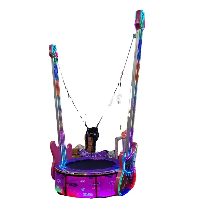Online sales of Guitar Shining bungee jumping trampoline equipment for fitness and entertainment