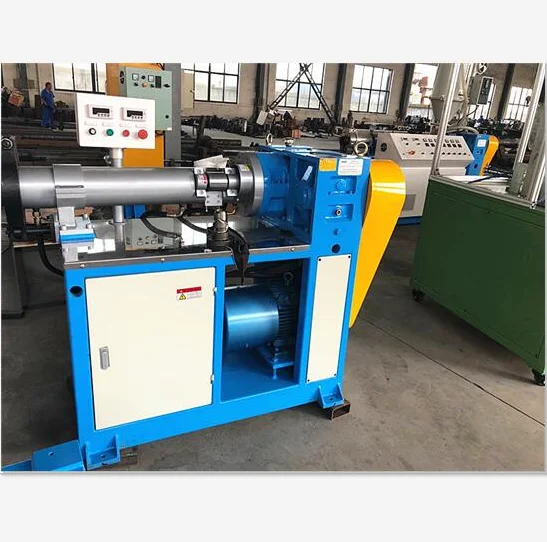 Higher efficiency XJG-75 cold feeding silicone tube extruder / silicone rubber pipe extruding machine