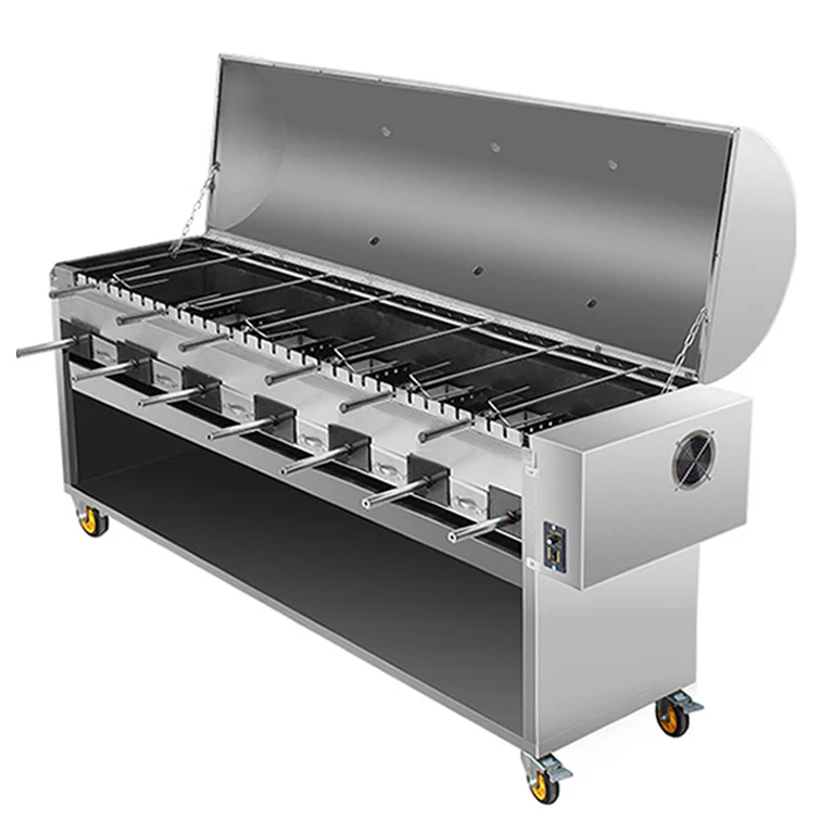 Commercial charcoal rotating bbq grill cyprus automatic bbq grill