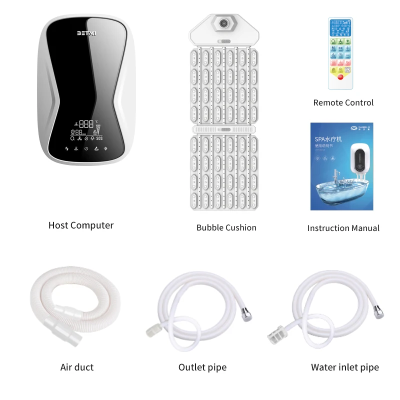 Durable And High Quality Ultrasonic bubble SPA with ozone constant temperature function silicone pad lazy spa with timing