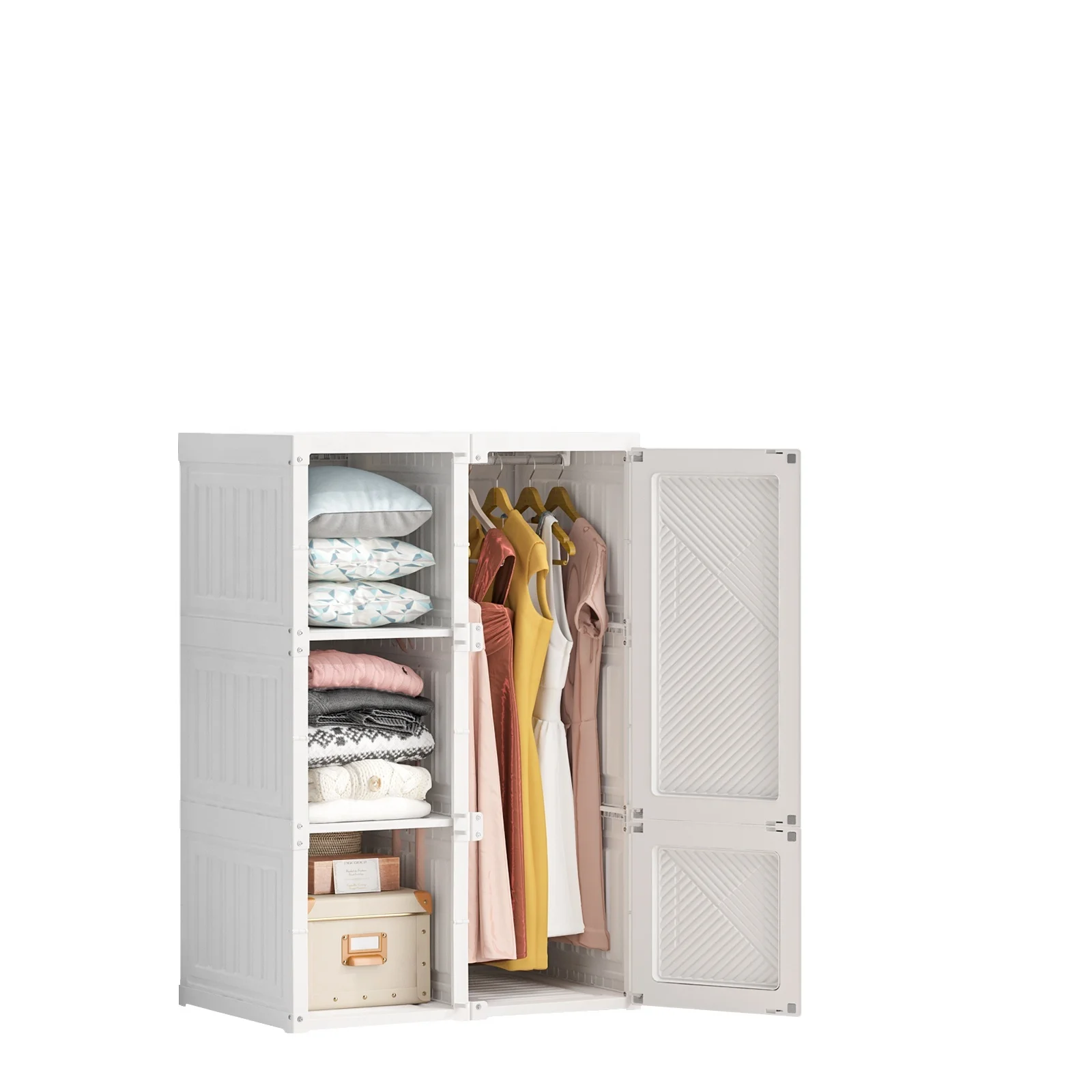 2023 china wholesale Durable and Stable plastic wardrobe foldable cubes plastic wardrobe