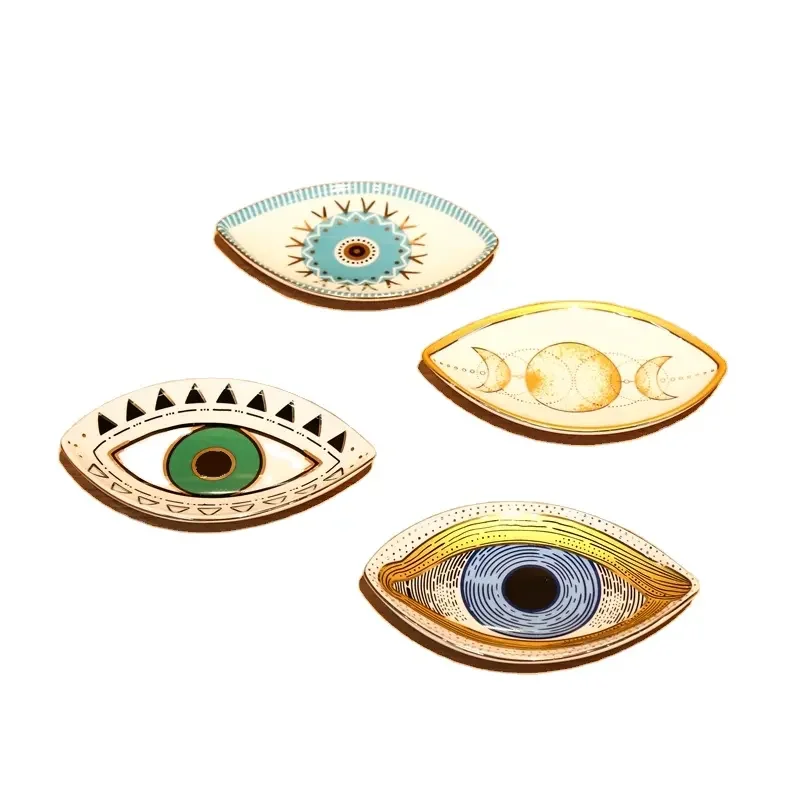 Spiritual Accessories Positive Energy Protection Eye Plate for Smudging Sages Luxury Trinket Trays Table Decorations