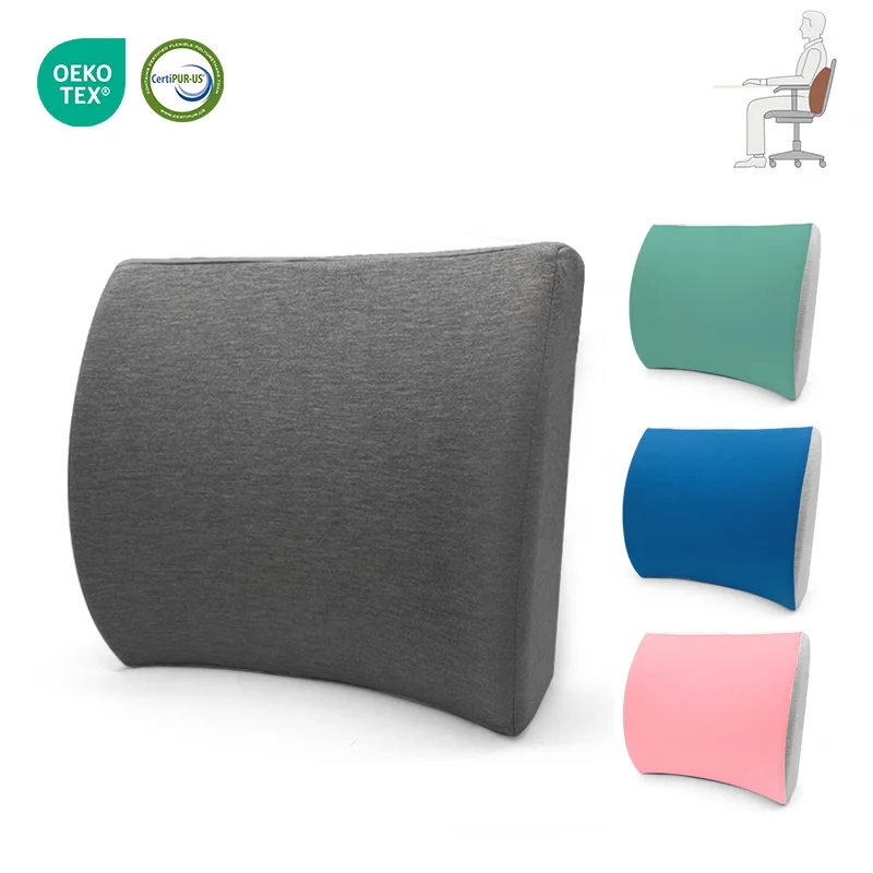 Perfectly Memory Foam Lumbar Support Pillow For Office Chair and Car Seat Versatile Use Lower Back Cushion