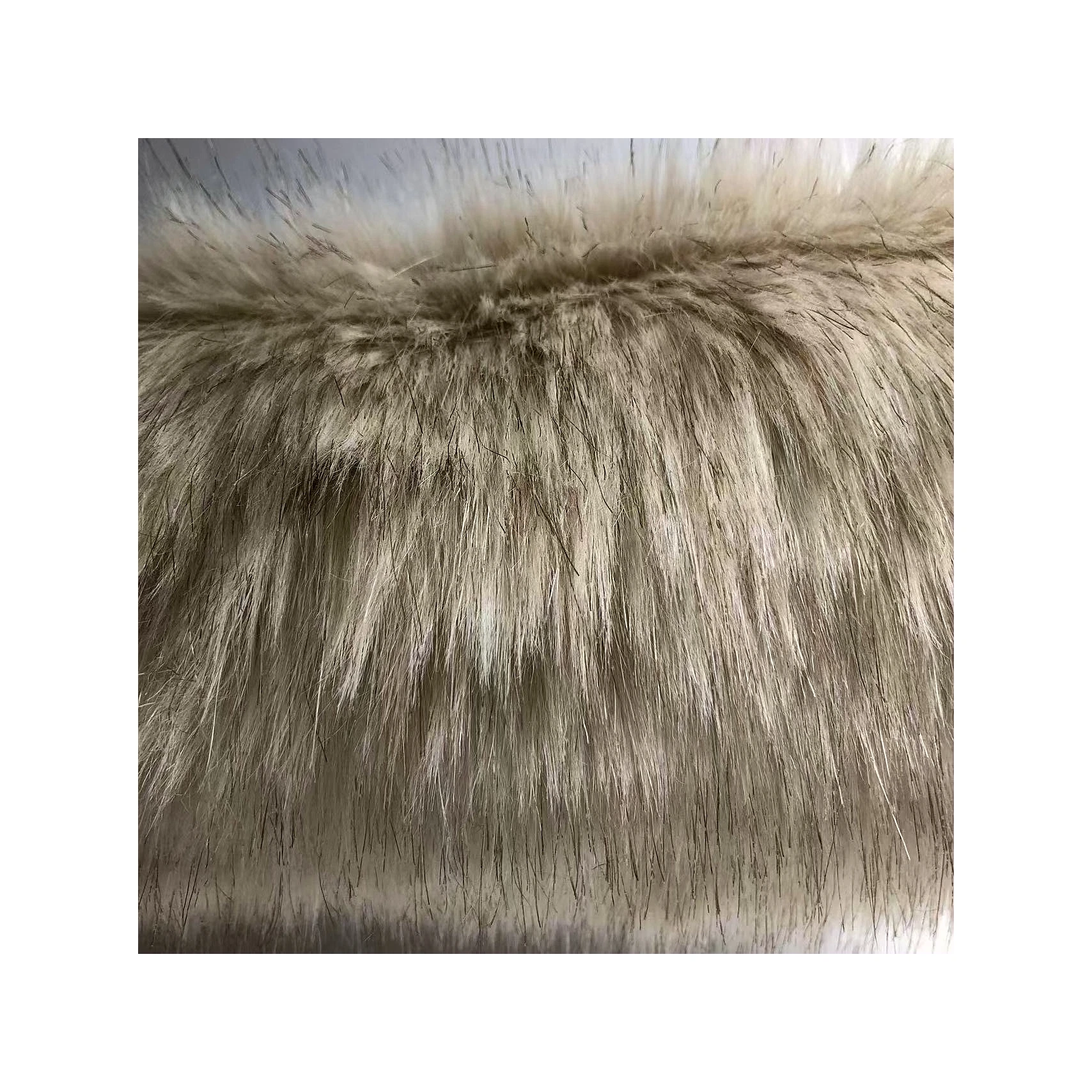 Best Quality Long Pile Fox Hair Dyed Tip Faux Fur Plush Fabric For Coat Or Home Textile