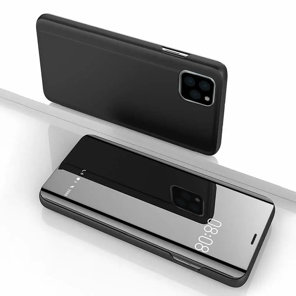 Shemax capa de celular Гальванизированный зеркальный флип-чехол для телефона Samsung Galaxy S20, зеркальный чехол для телефона прозрачный чехол с откидной крышкой