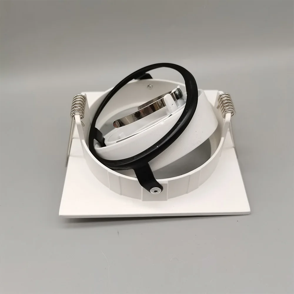 360degree Rotate GU10 MR16 Down Light Fixture White Black Square and Round GU10 Fitting