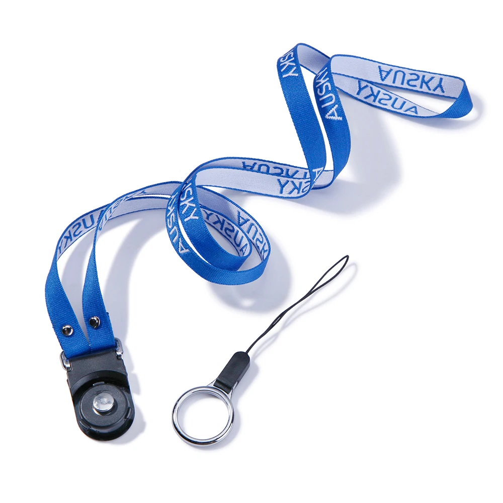 New Design Jacquard Print Lanyard Low MOQ Custom Logo Phone Lanyard