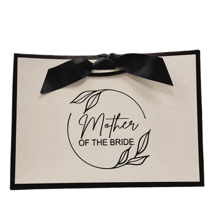 China Manufacturer Luxury Paper Bag Fashion Eco-friendly Gift bag with Ribbon Custom Shopping Kraft Bag for Packaging
