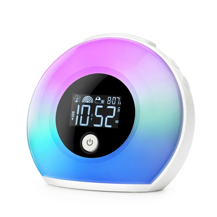 Latest Color Changing Bluetooth Speaker Alarm Clock Sunsise Lamp Living Room Night Light Speakers